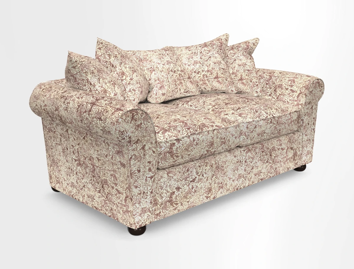 Lewes 3 Seater Sofa in Walloon Stripe Red