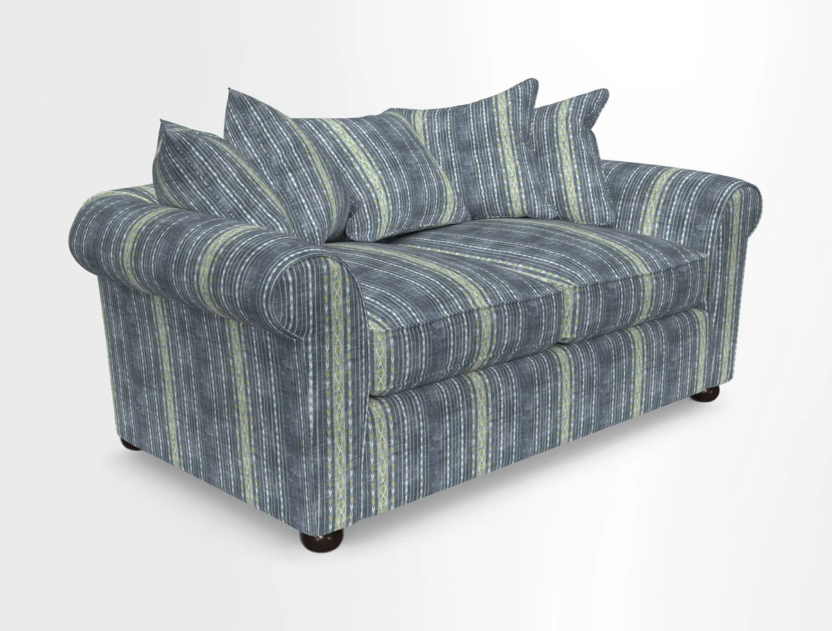 Lewes 3 Seater Sofa in Walloon Stripe Red