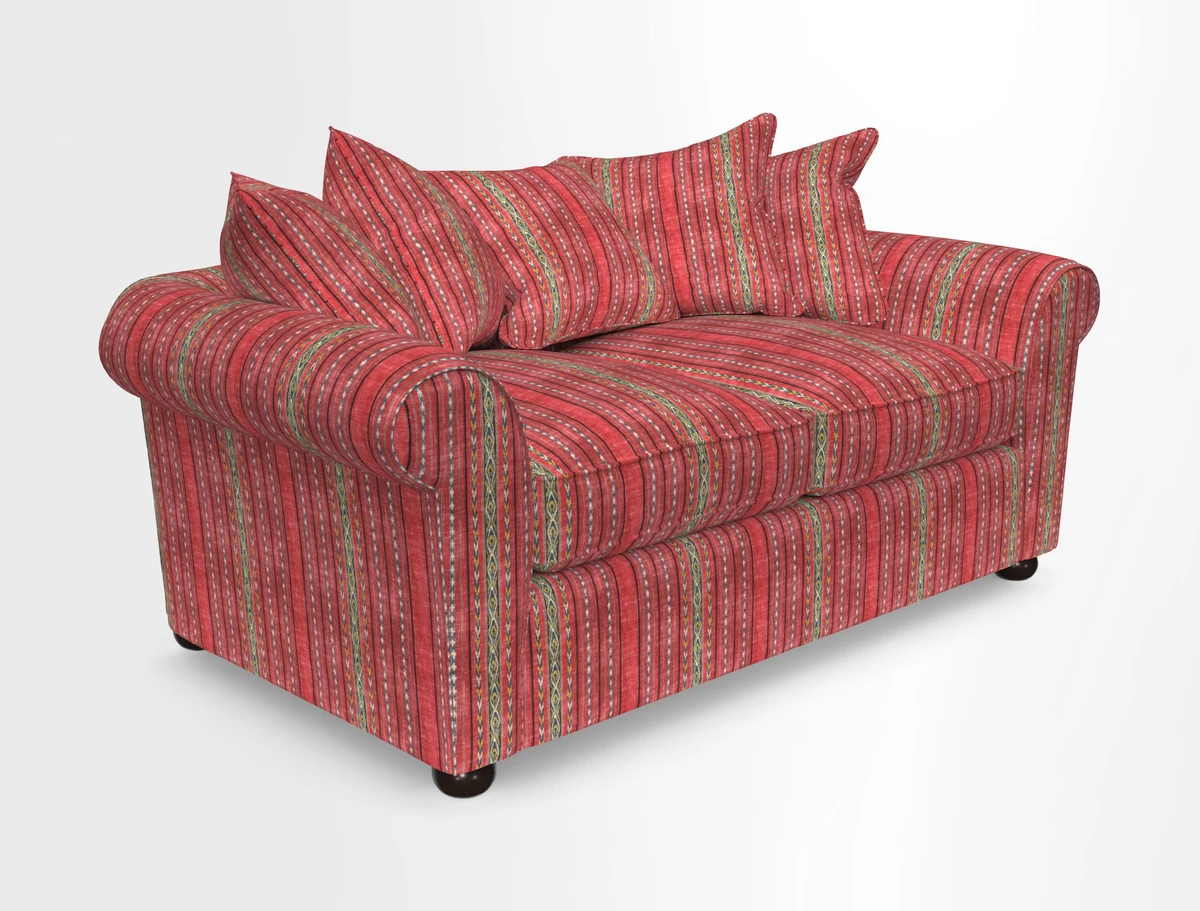 Lewes 3 Seater Sofa in Walloon Stripe Red