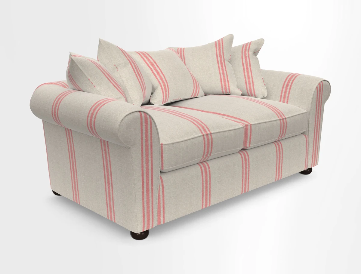Lewes 3 Seater Sofa in Walloon Stripe Red