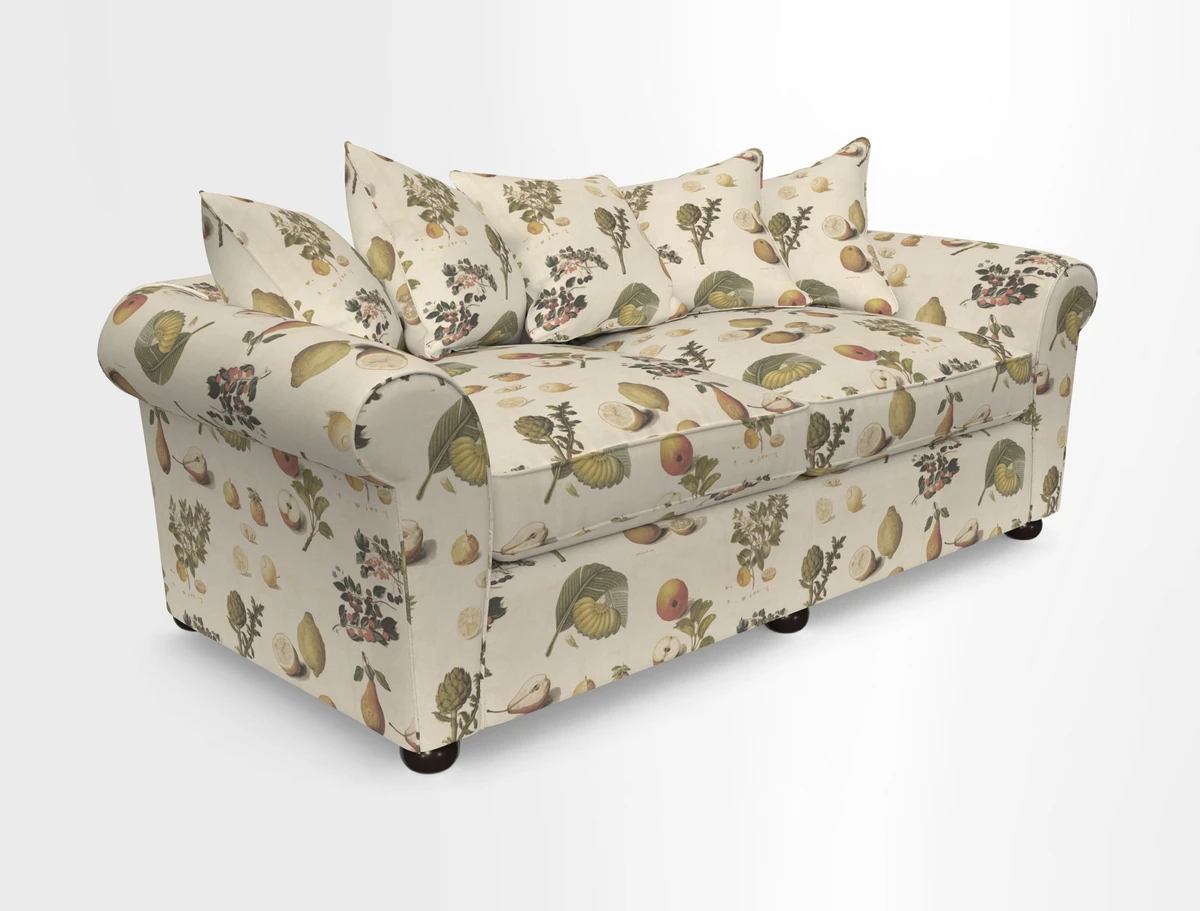 Lewes 4 Seater Sofa in Walloon Stripe Red