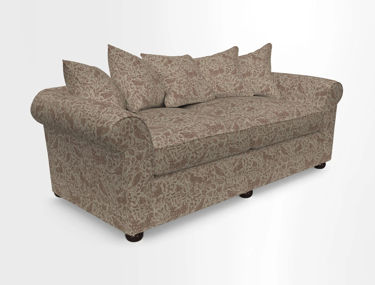 Lewes 4 Seater Sofa in Walloon Stripe Red
