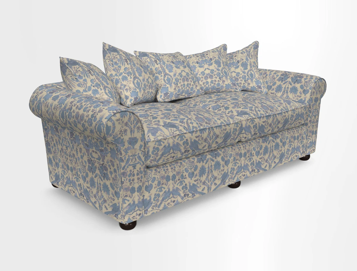 Lewes 4 Seater Sofa in Walloon Stripe Red