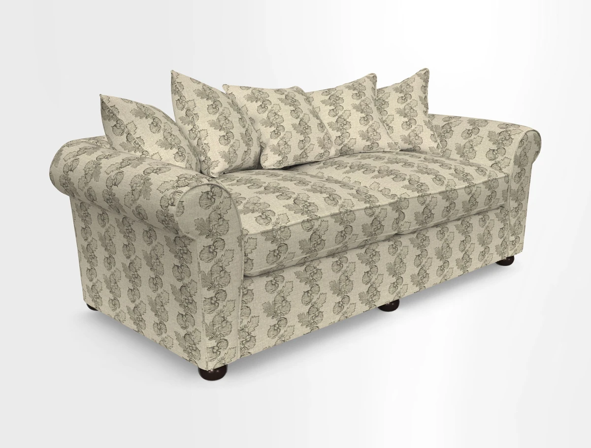 Lewes 4 Seater Sofa in Walloon Stripe Red