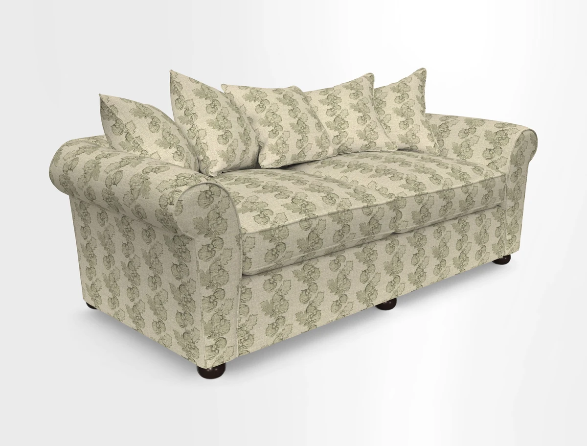 Lewes 4 Seater Sofa in Walloon Stripe Red