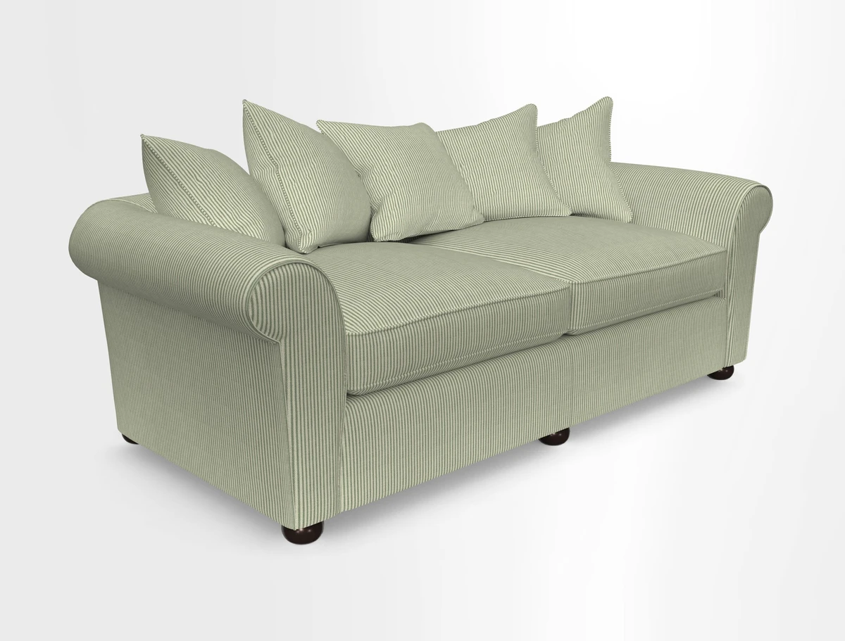 Lewes 4 Seater Sofa in Walloon Stripe Red