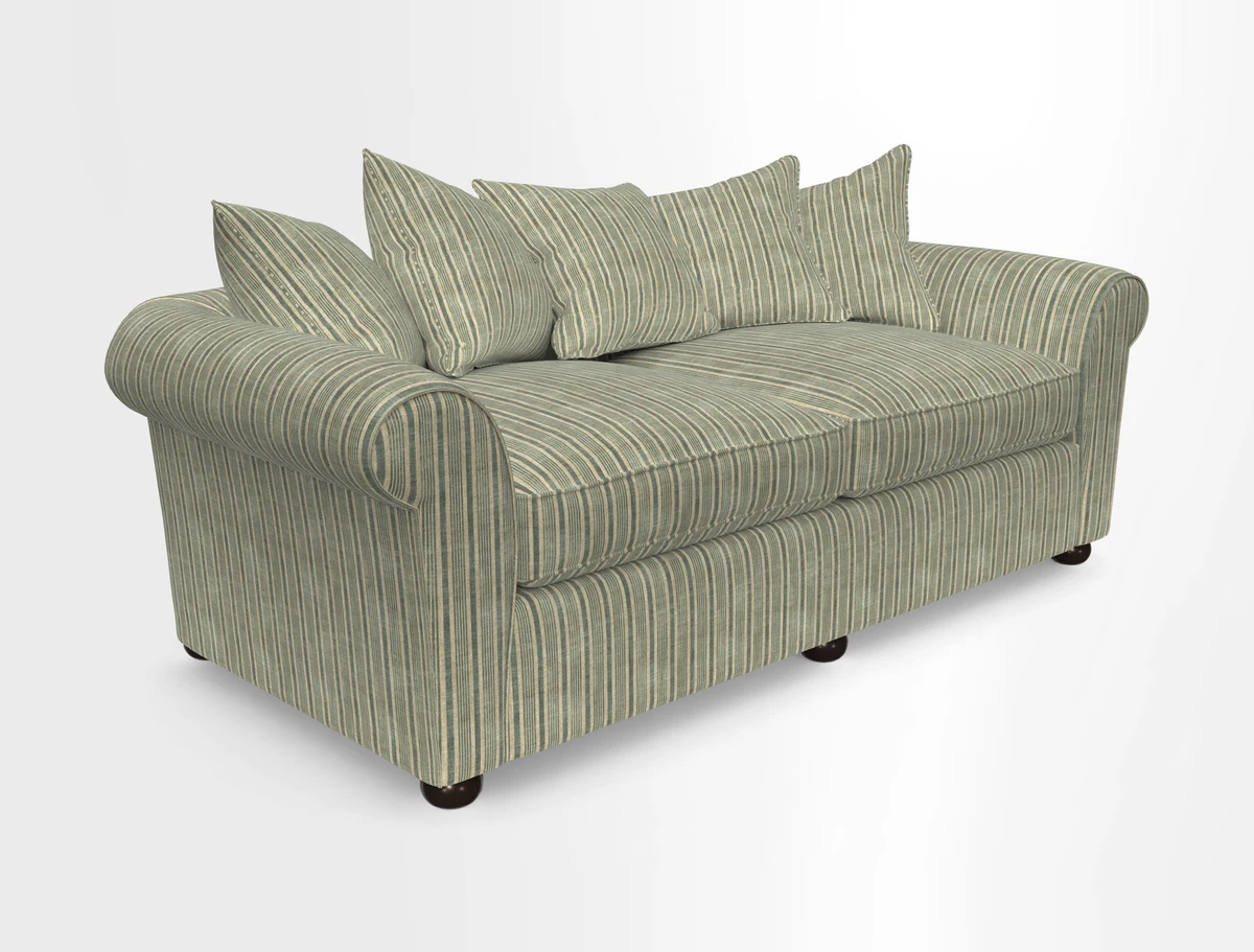 Lewes 4 Seater Sofa in Walloon Stripe Red