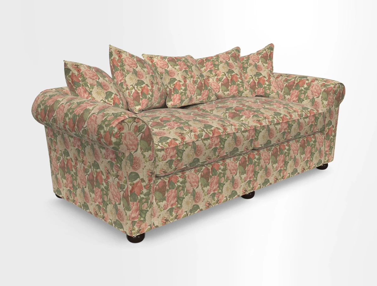 Lewes 4 Seater Sofa in Walloon Stripe Red