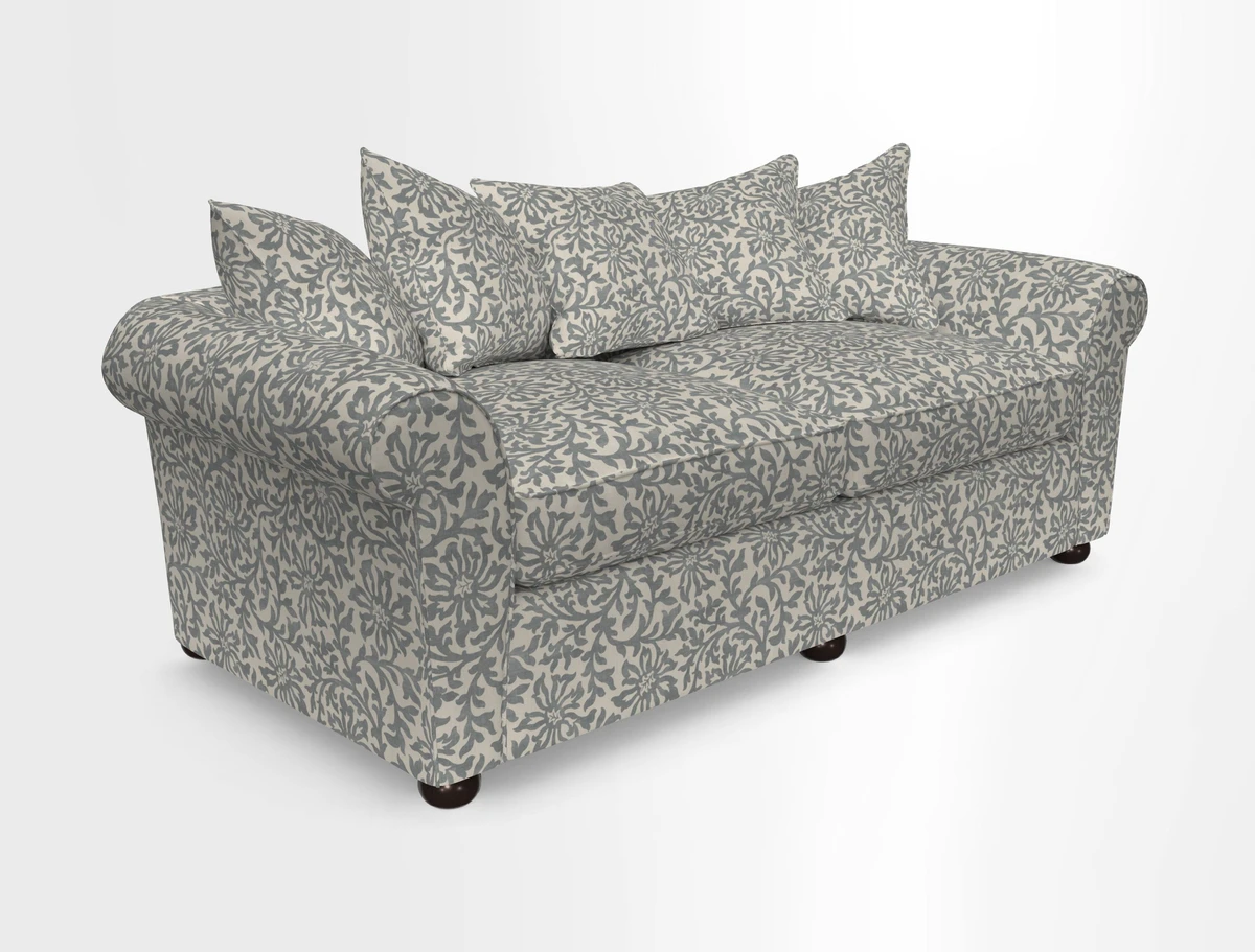 Lewes 4 Seater Sofa in Walloon Stripe Red