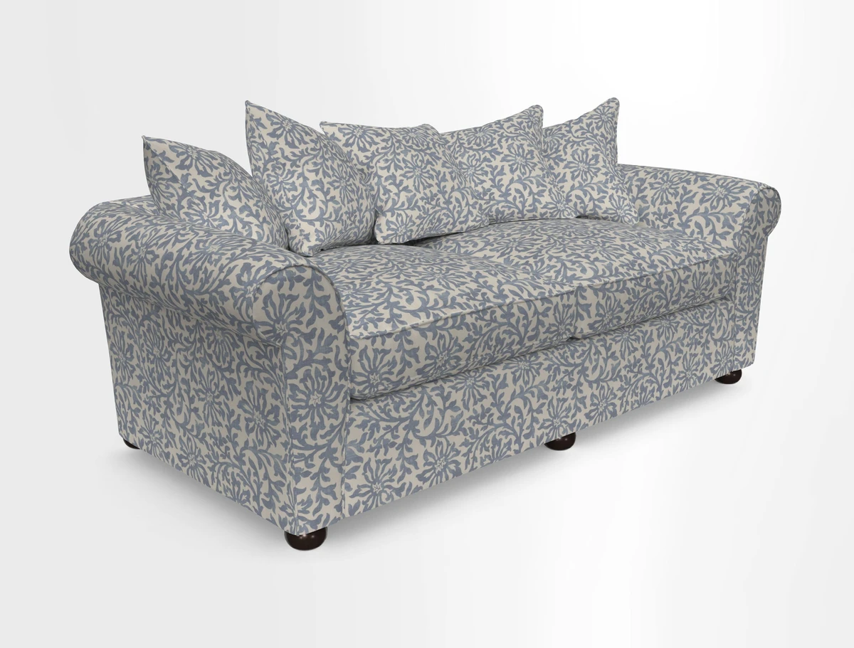 Lewes 4 Seater Sofa in Walloon Stripe Red