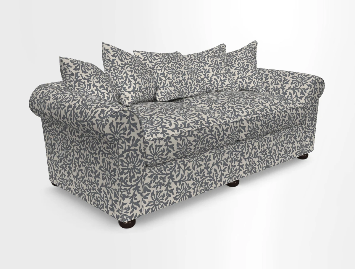 Lewes 4 Seater Sofa in Walloon Stripe Red