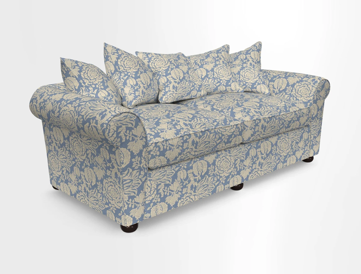 Lewes 4 Seater Sofa in Walloon Stripe Red