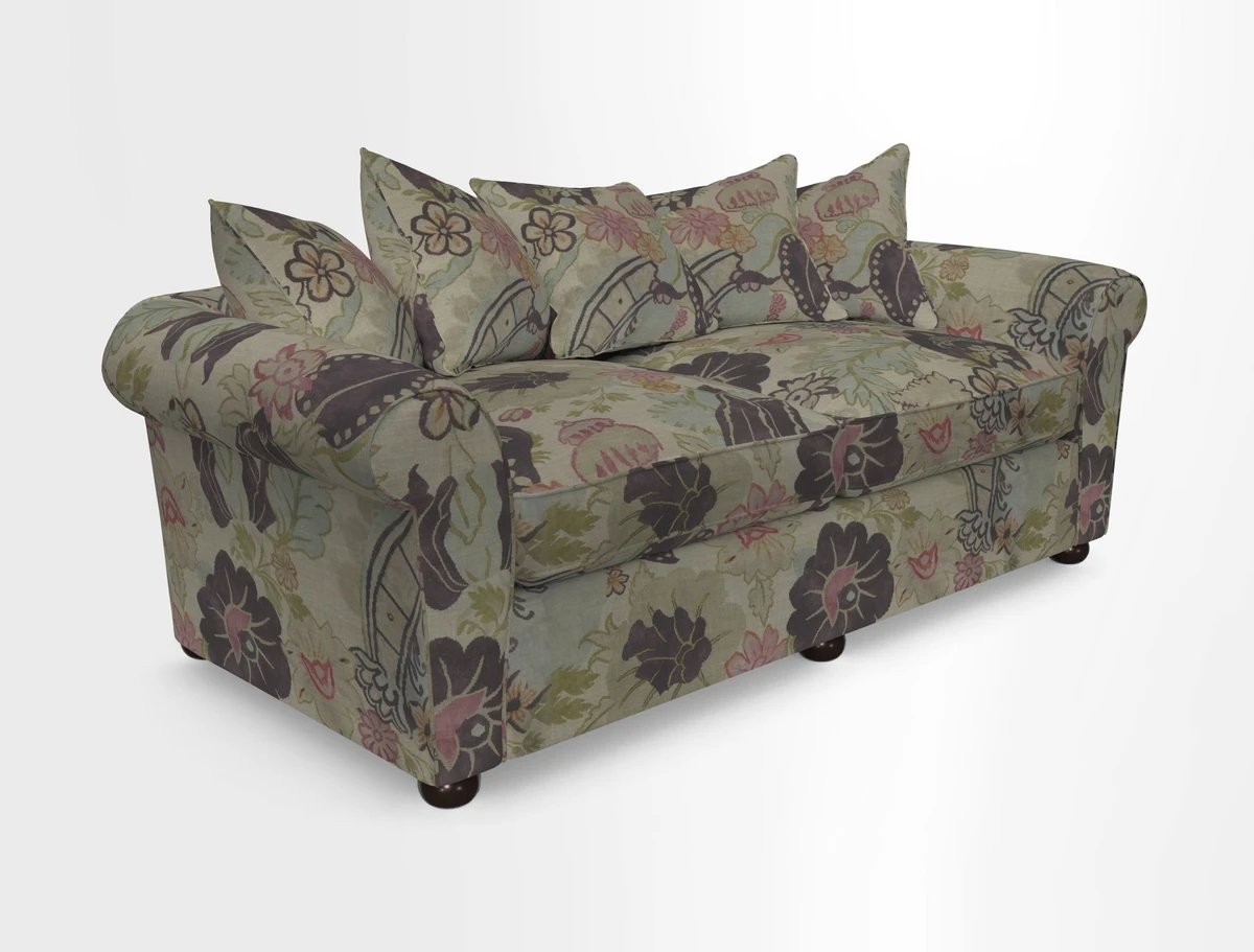 Lewes 4 Seater Sofa in Walloon Stripe Red