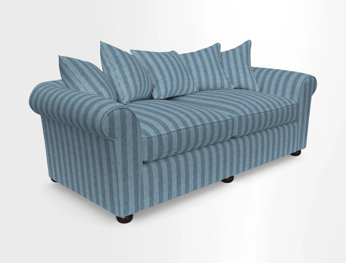 Lewes 4 Seater Sofa in Walloon Stripe Red