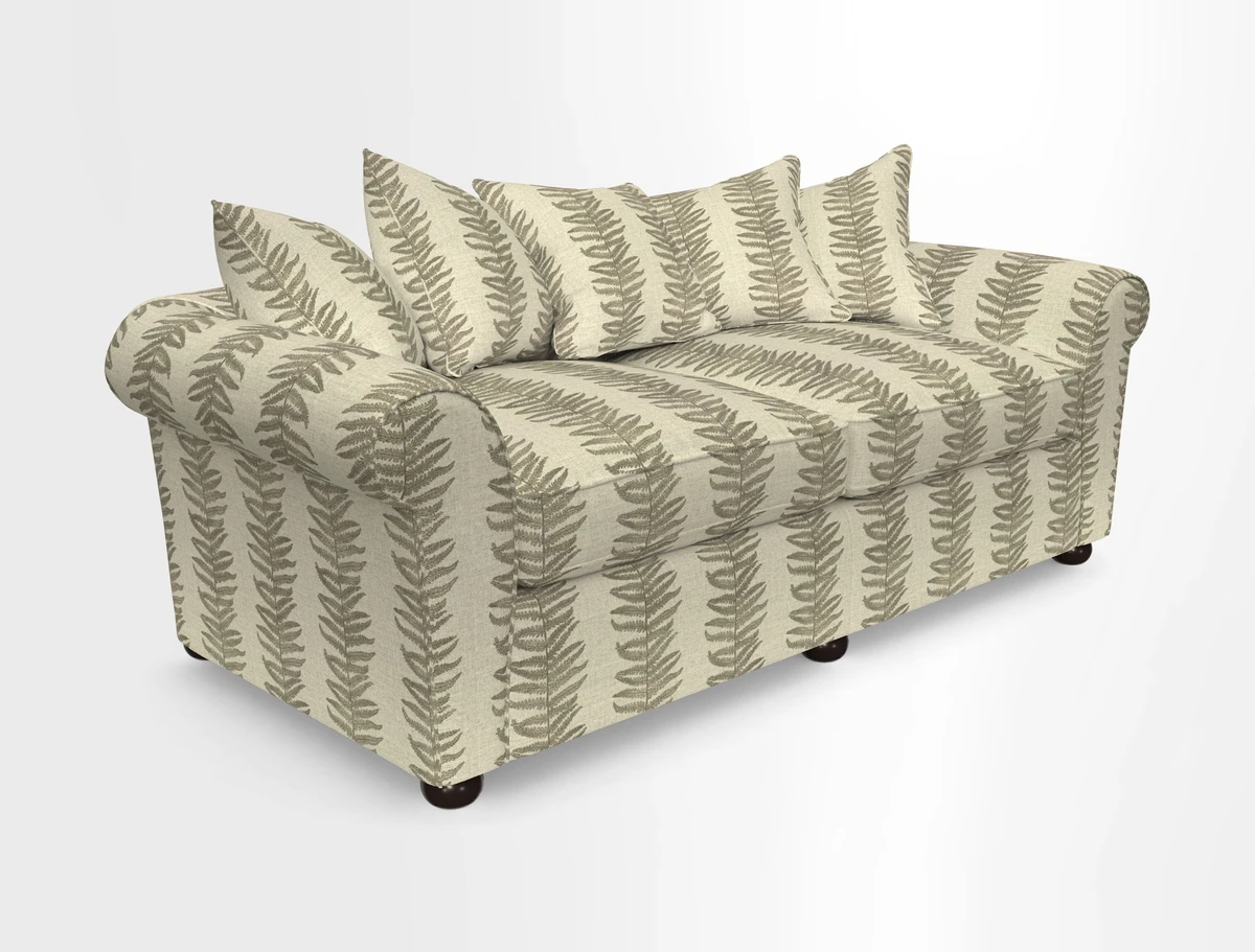 Lewes 4 Seater Sofa in Walloon Stripe Red