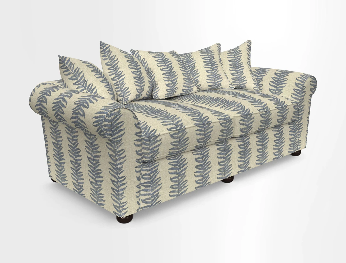 Lewes 4 Seater Sofa in Walloon Stripe Red