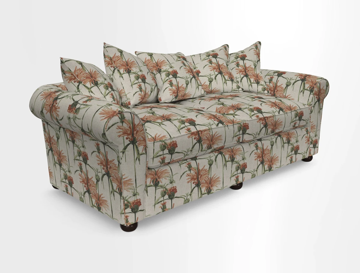 Lewes 4 Seater Sofa in Walloon Stripe Red