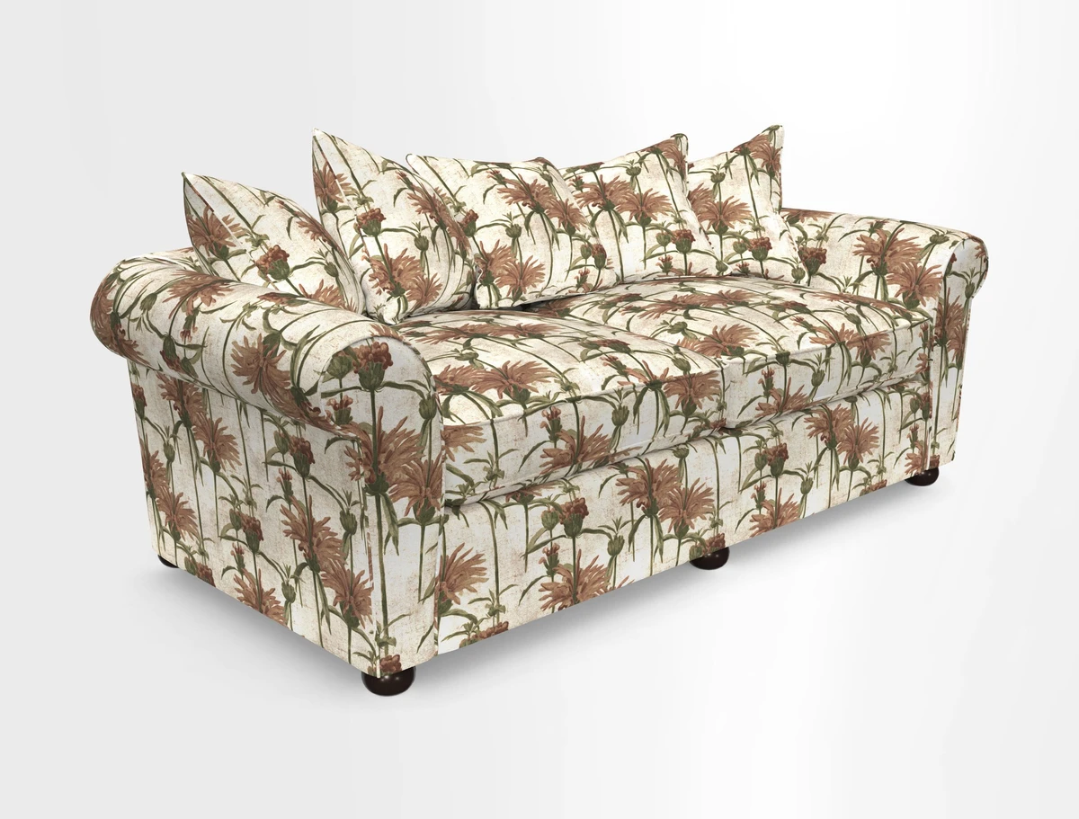 Lewes 4 Seater Sofa in Walloon Stripe Red