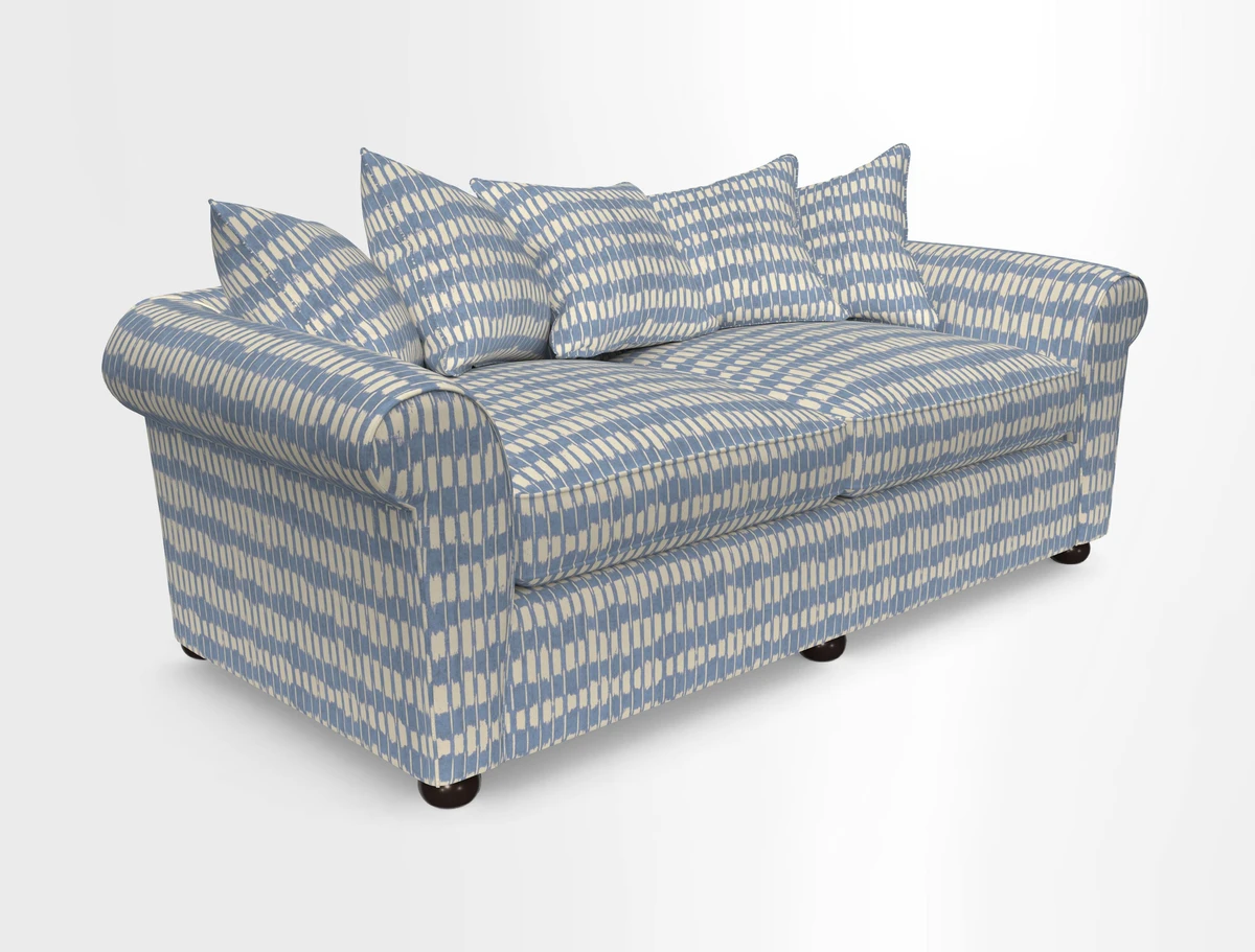 Lewes 4 Seater Sofa in Walloon Stripe Red