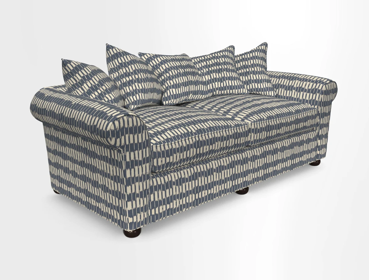 Lewes 4 Seater Sofa in Walloon Stripe Red