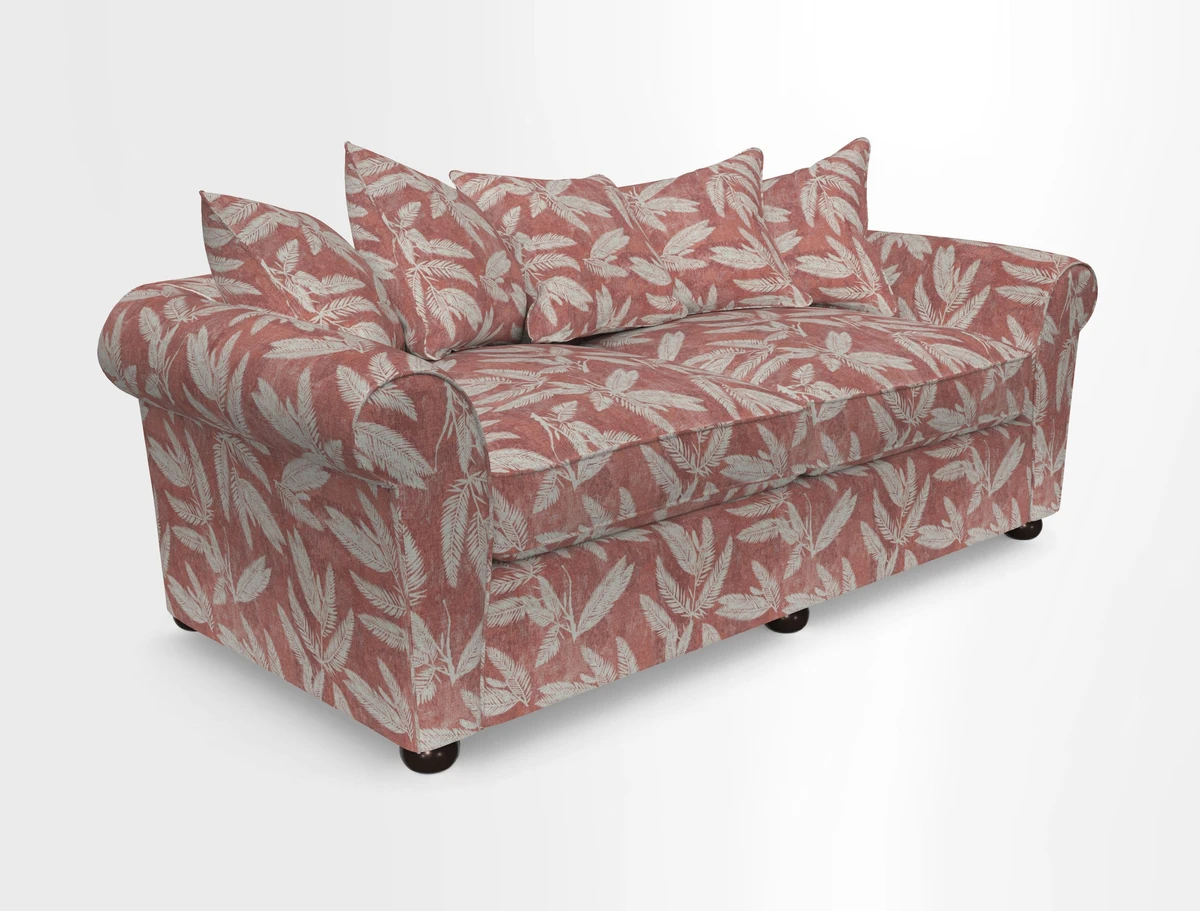 Lewes 4 Seater Sofa in Walloon Stripe Red