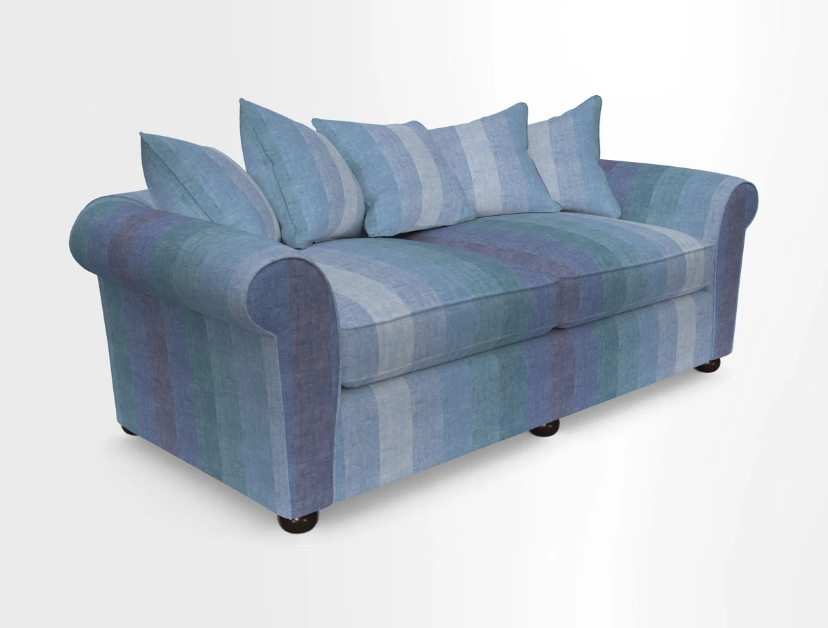 Lewes 4 Seater Sofa in Walloon Stripe Red