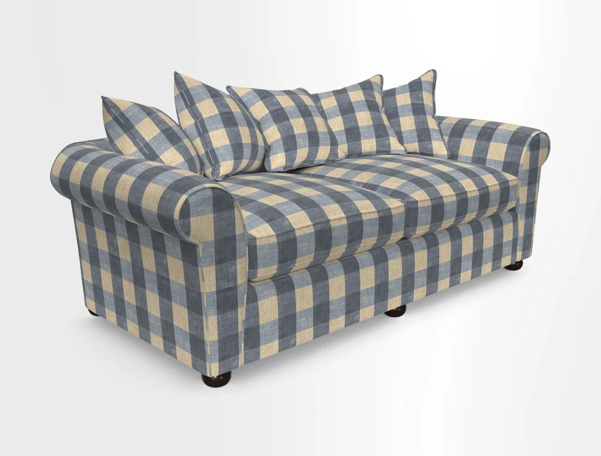 Lewes 4 Seater Sofa in Walloon Stripe Red