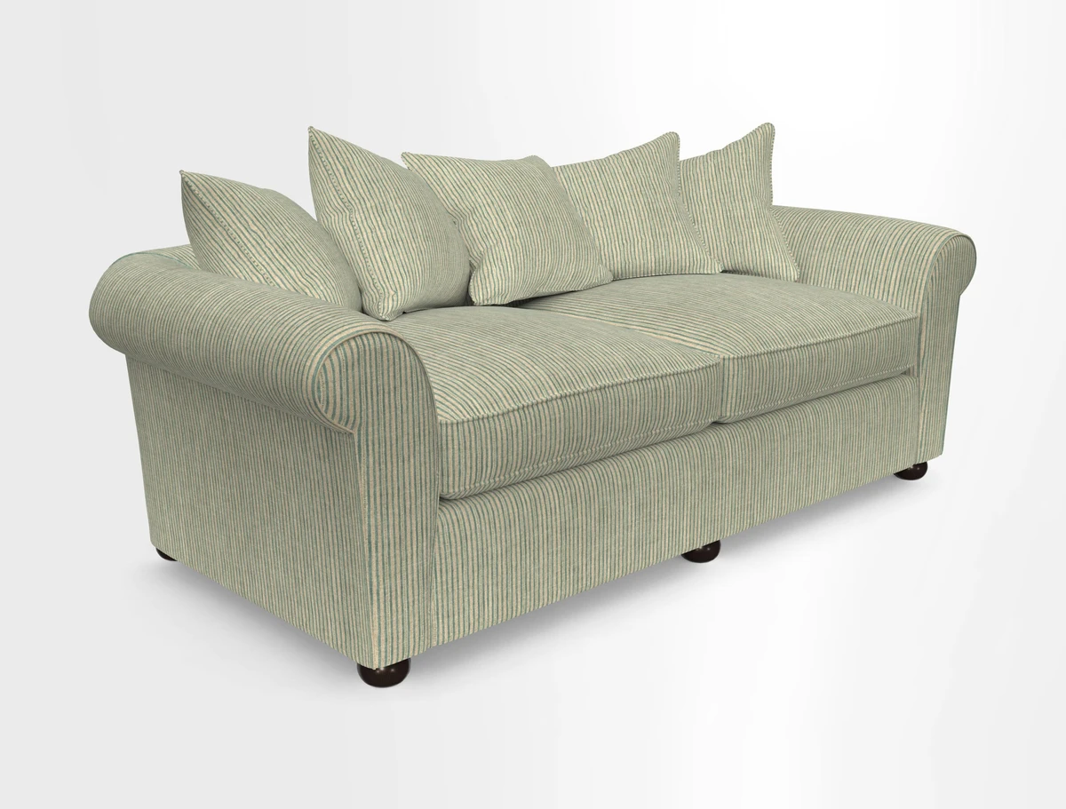 Lewes 4 Seater Sofa in Walloon Stripe Red
