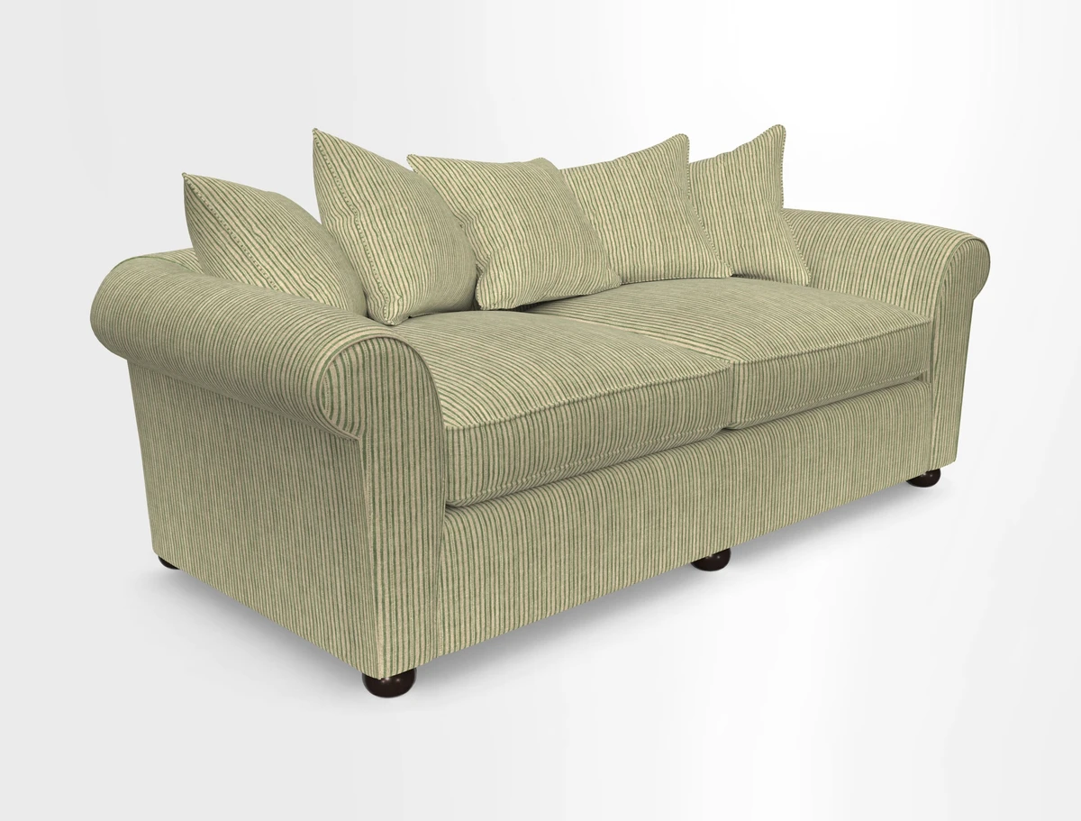 Lewes 4 Seater Sofa in Walloon Stripe Red