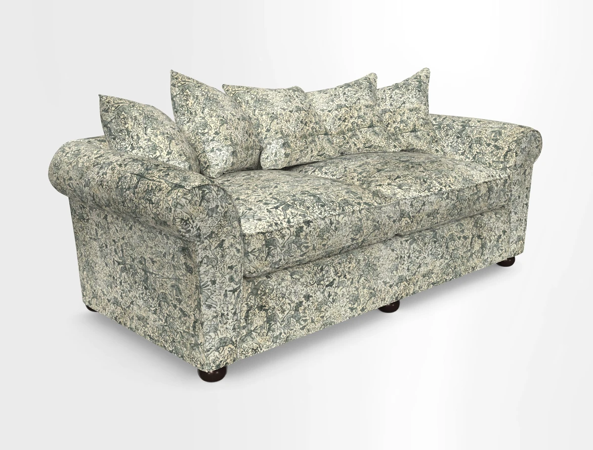 Lewes 4 Seater Sofa in Walloon Stripe Red