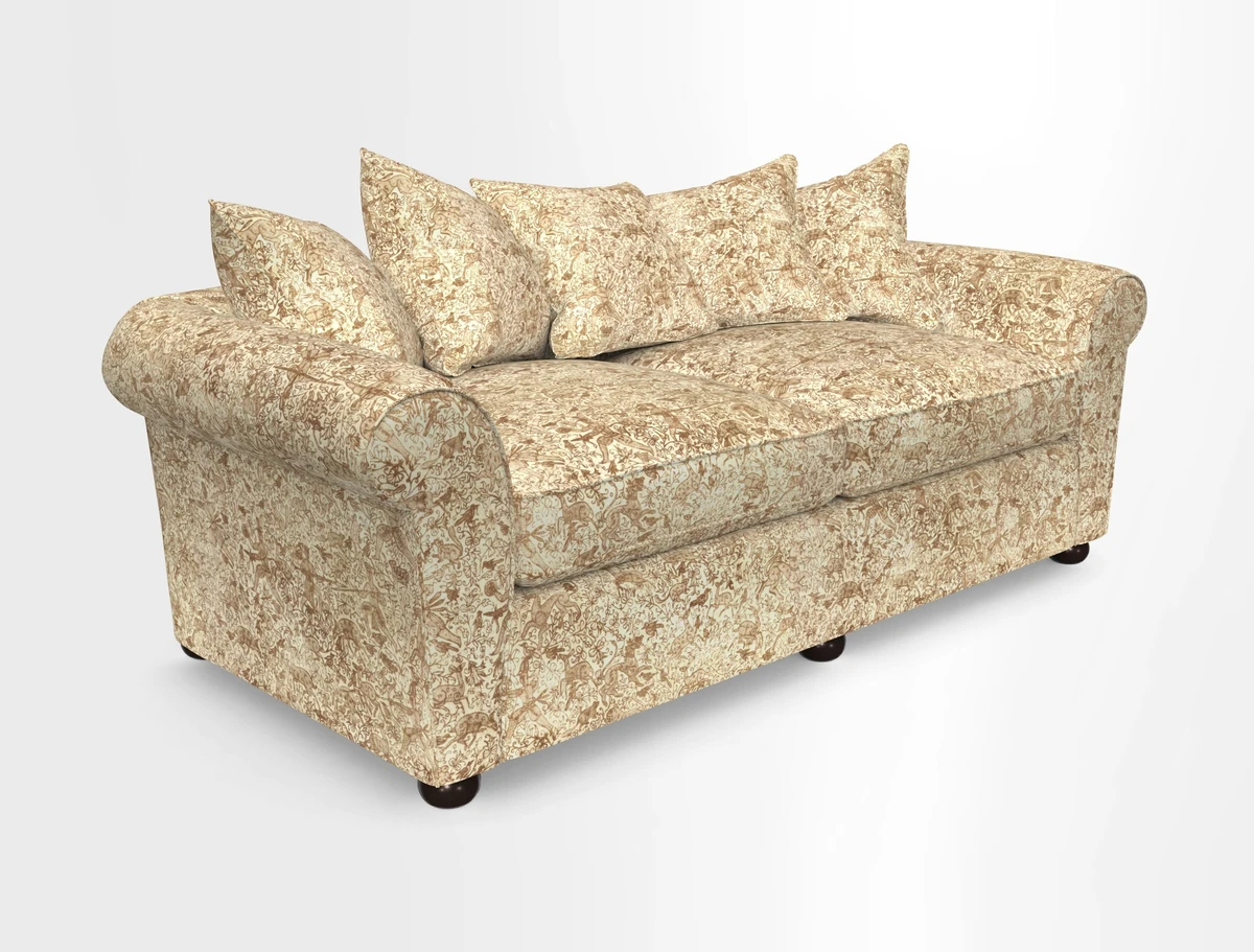 Lewes 4 Seater Sofa in Walloon Stripe Red