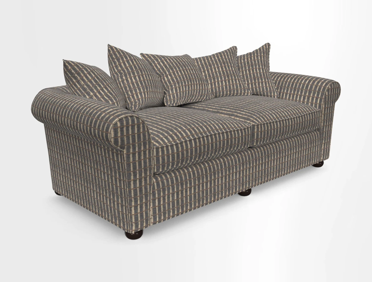 Lewes 4 Seater Sofa in Walloon Stripe Red