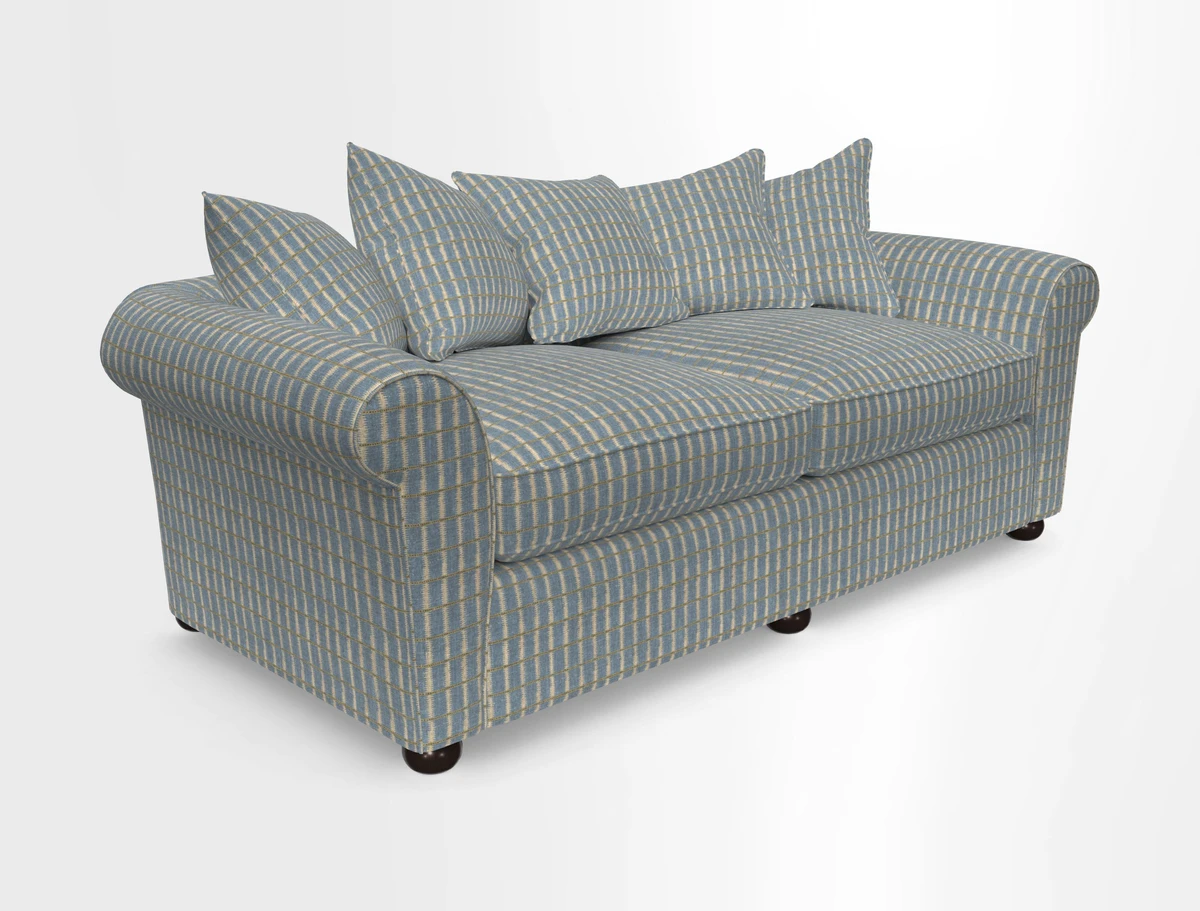 Lewes 4 Seater Sofa in Walloon Stripe Red