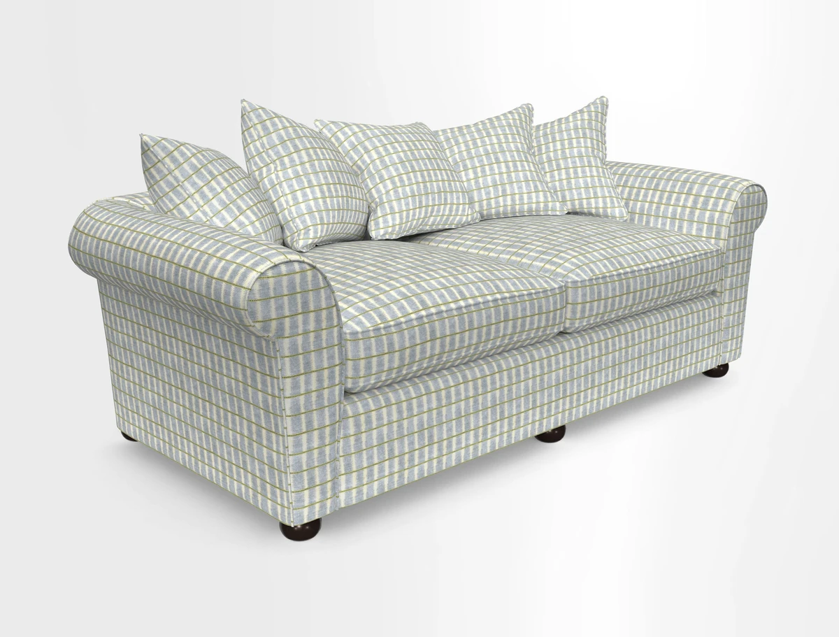Lewes 4 Seater Sofa in Walloon Stripe Red