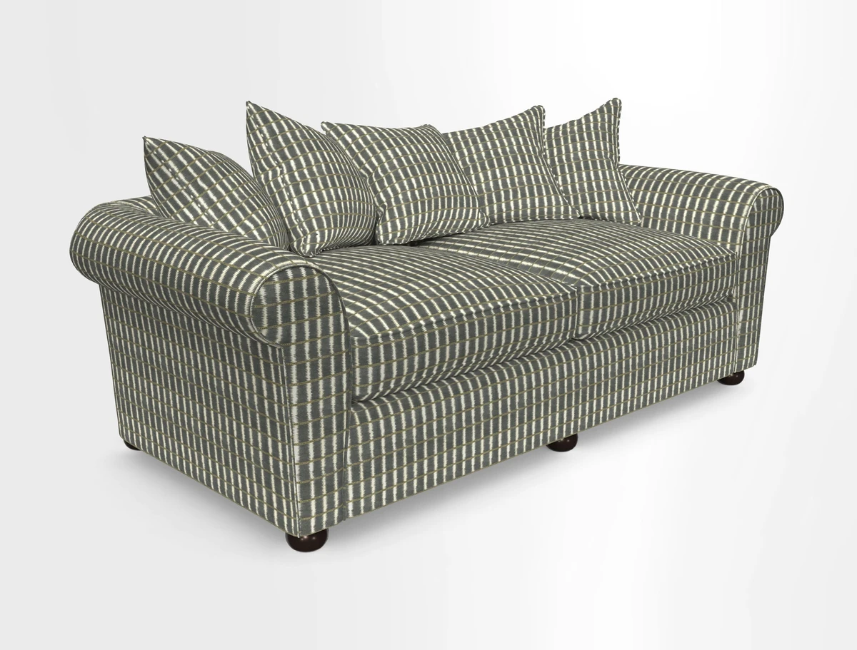 Lewes 4 Seater Sofa in Walloon Stripe Red