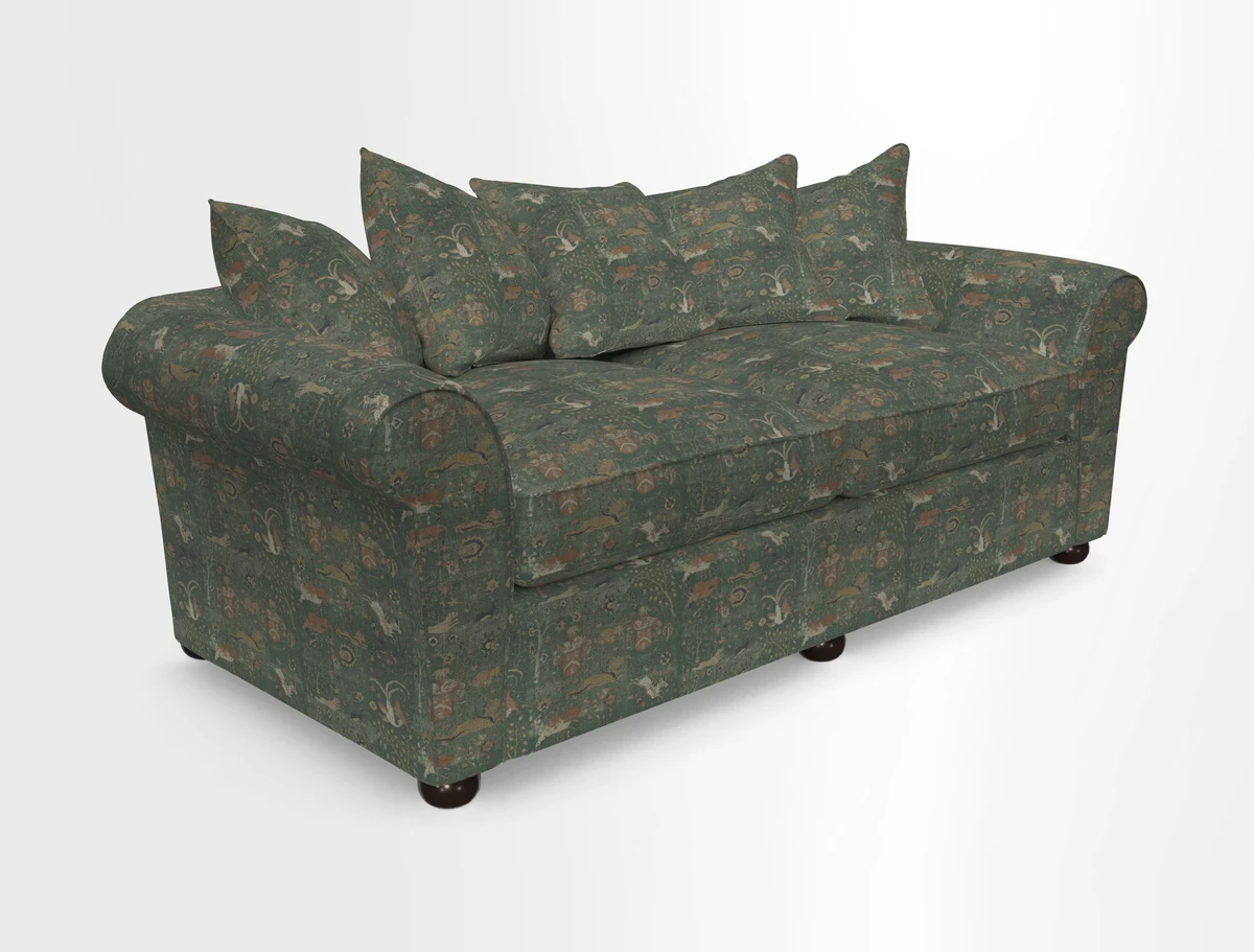 Lewes 4 Seater Sofa in Walloon Stripe Red