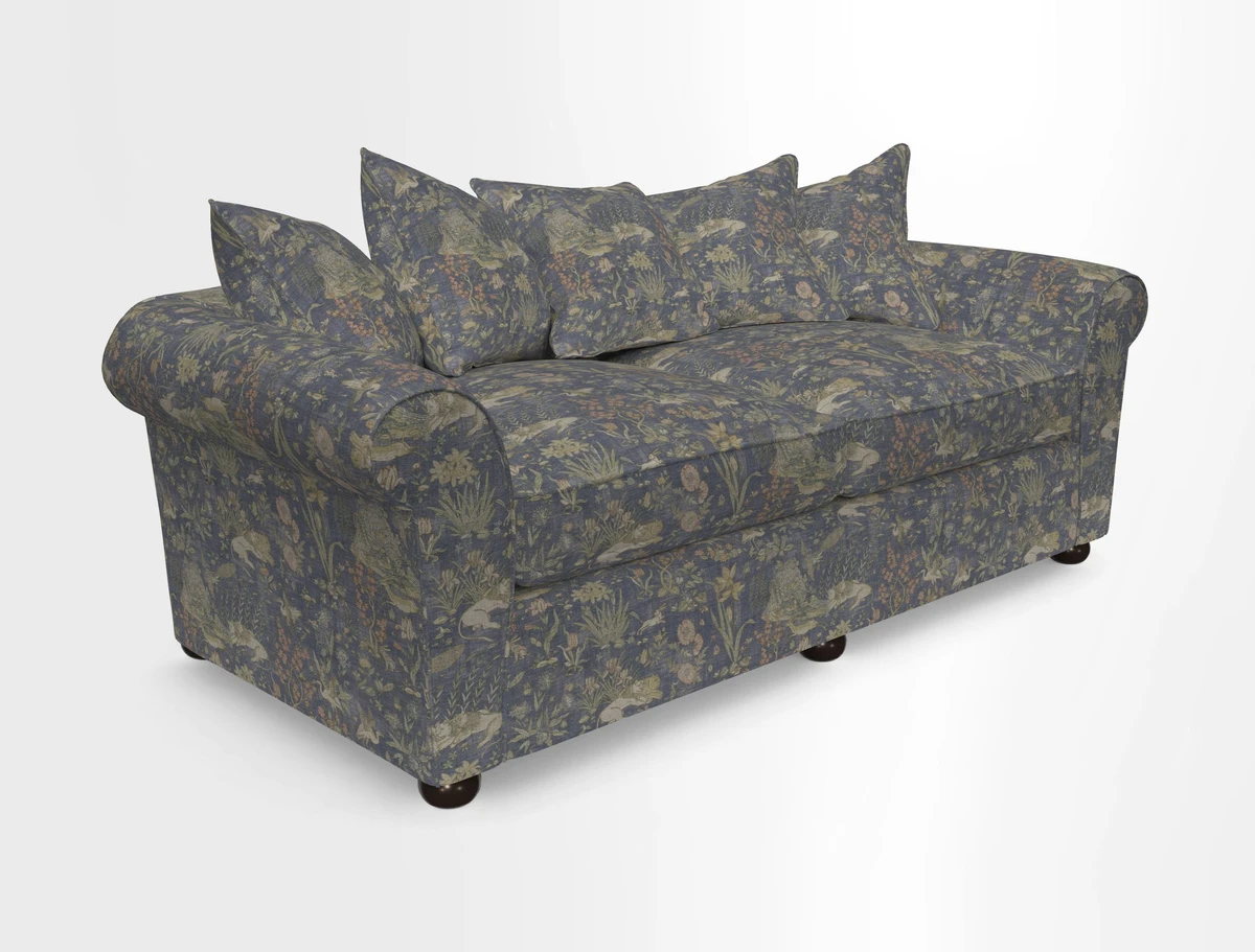 Lewes 4 Seater Sofa in Walloon Stripe Red
