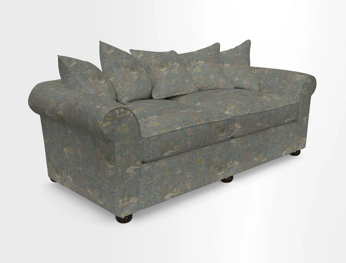 Lewes 4 Seater Sofa in Walloon Stripe Red