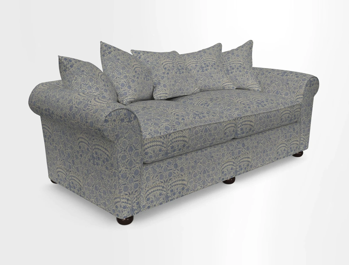 Lewes 4 Seater Sofa in Walloon Stripe Red