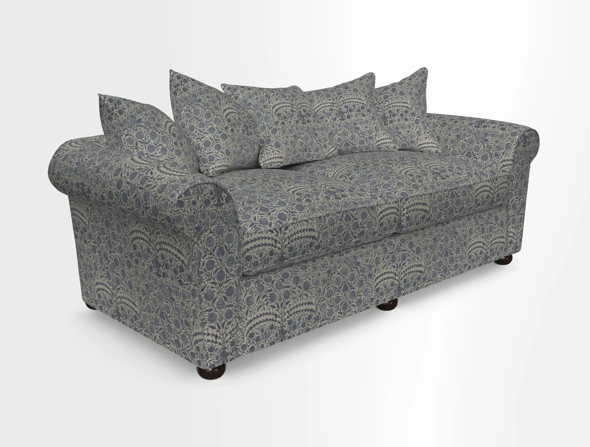 Lewes 4 Seater Sofa in Walloon Stripe Red
