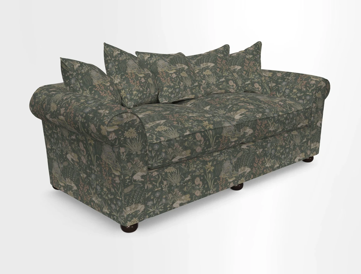 Lewes 4 Seater Sofa in Walloon Stripe Red