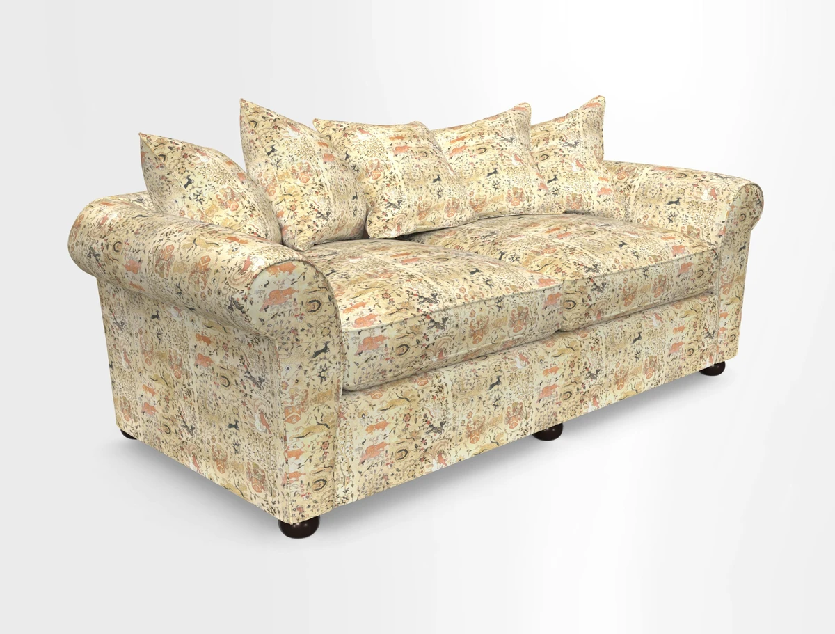 Lewes 4 Seater Sofa in Walloon Stripe Red