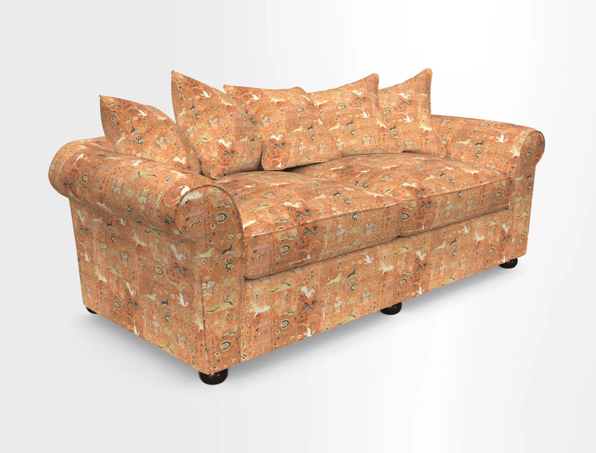Lewes 4 Seater Sofa in Walloon Stripe Red