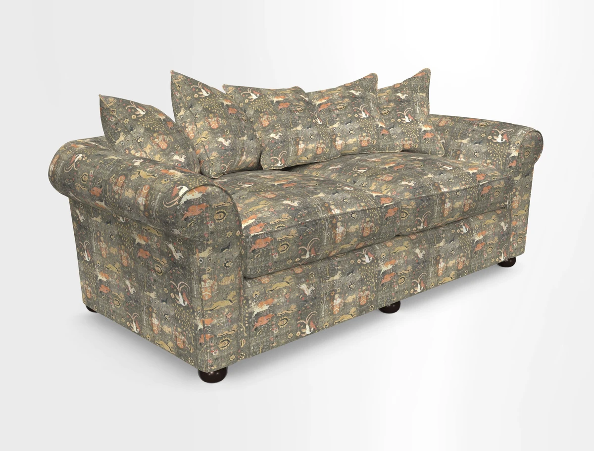 Lewes 4 Seater Sofa in Walloon Stripe Red