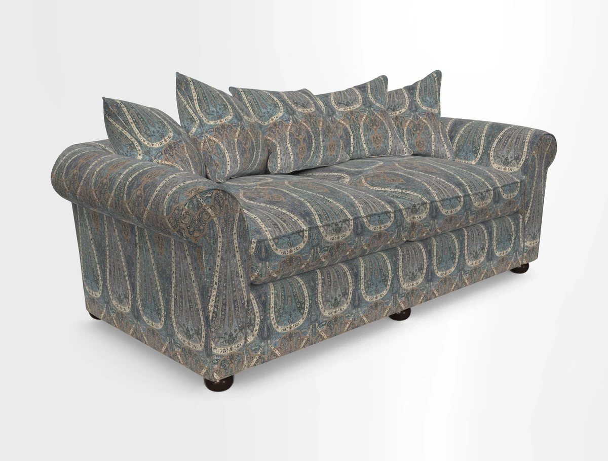 Lewes 4 Seater Sofa in Walloon Stripe Red