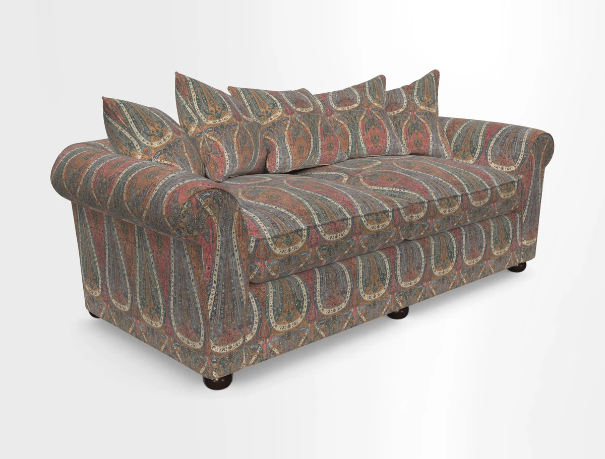 Lewes 4 Seater Sofa in Walloon Stripe Red