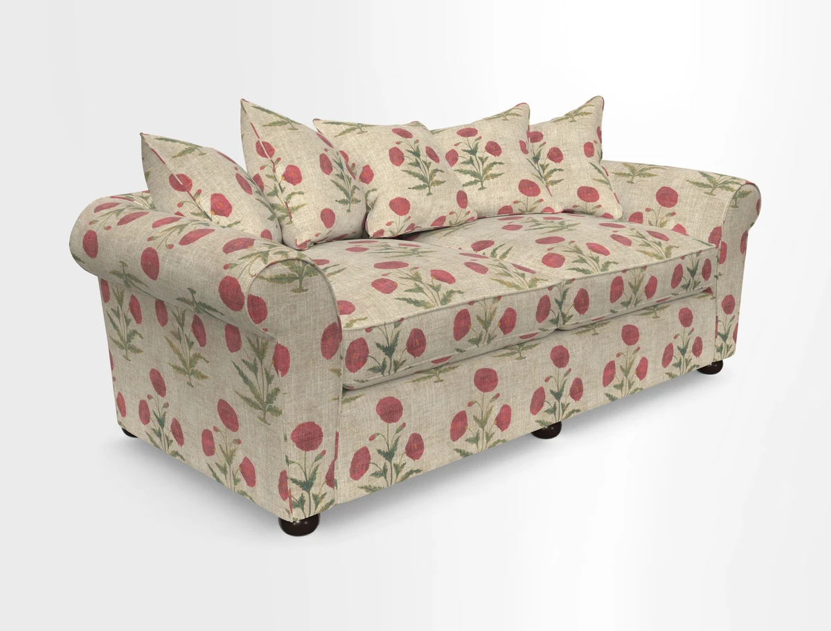 Lewes 4 Seater Sofa in Walloon Stripe Red