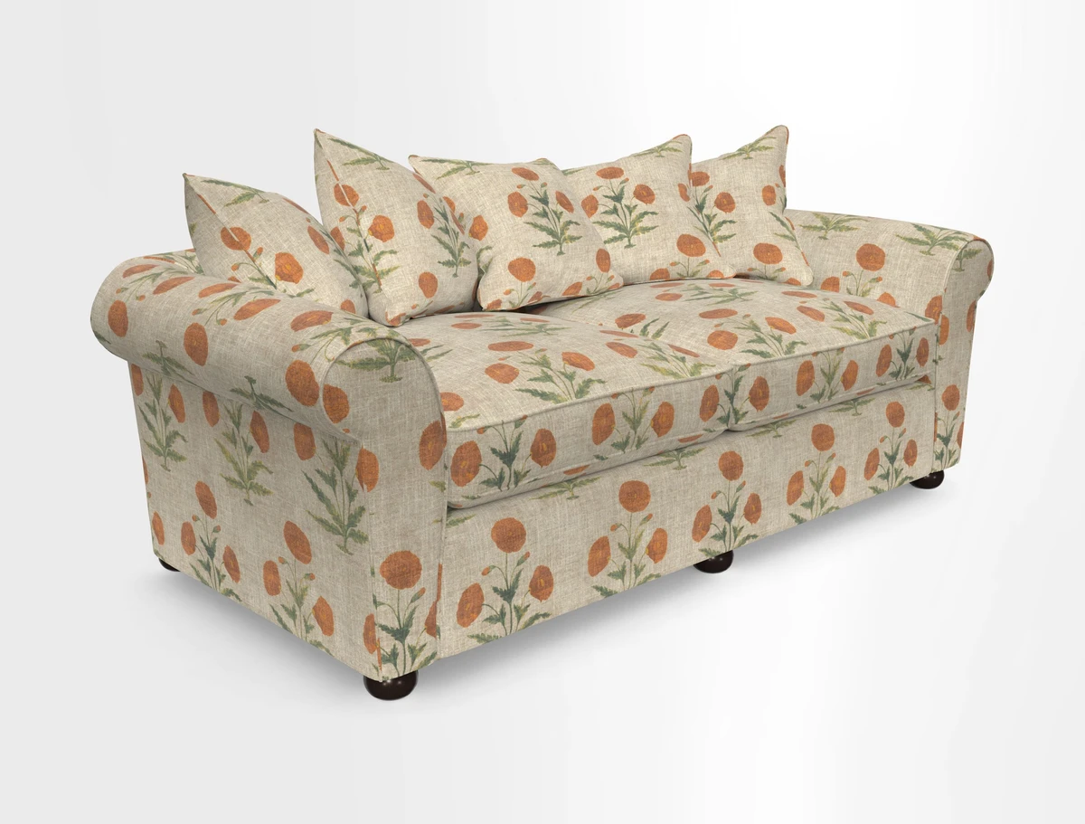 Lewes 4 Seater Sofa in Walloon Stripe Red