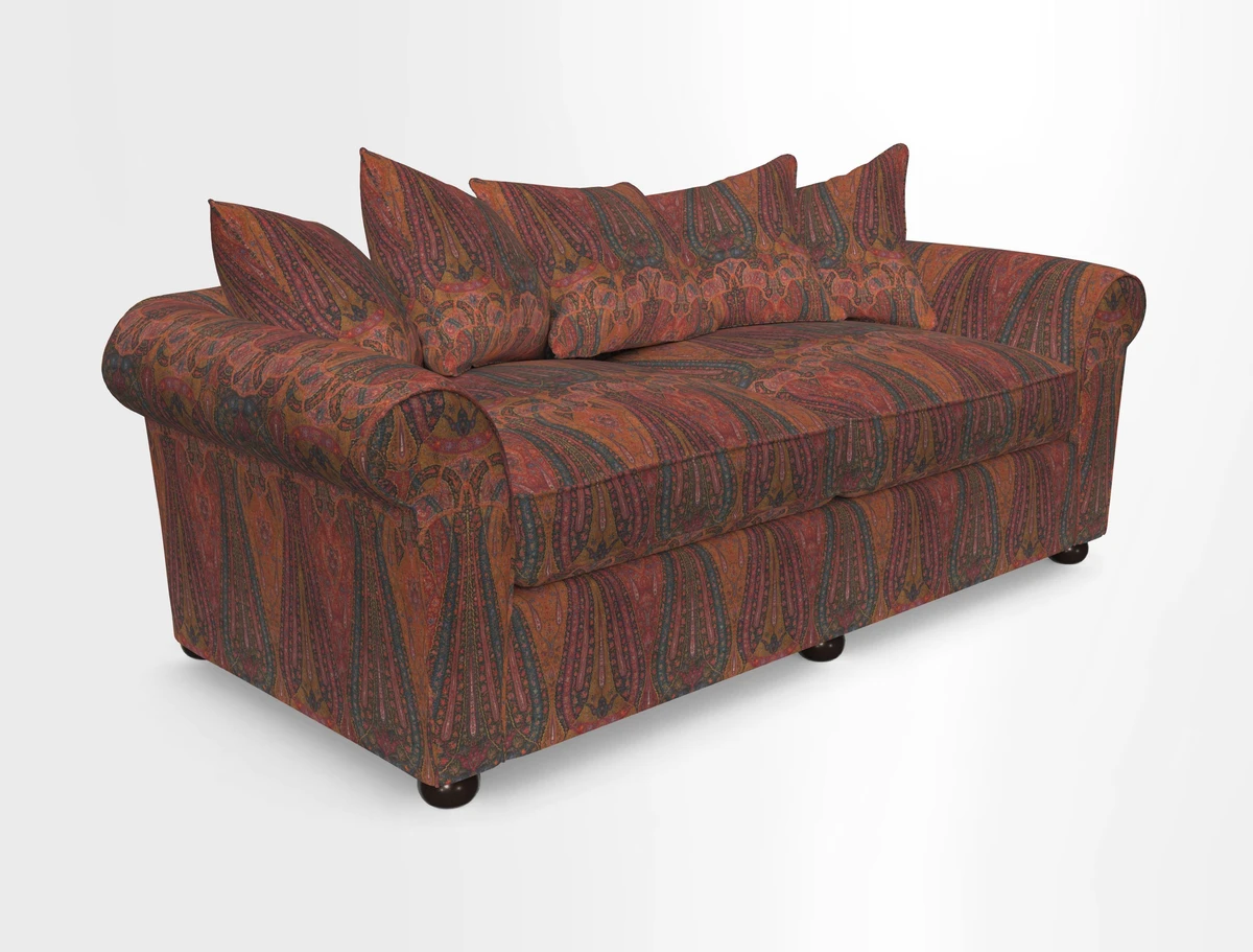 Lewes 4 Seater Sofa in Walloon Stripe Red