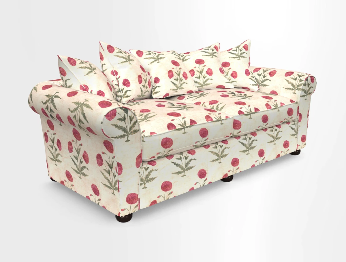 Lewes 4 Seater Sofa in Walloon Stripe Red